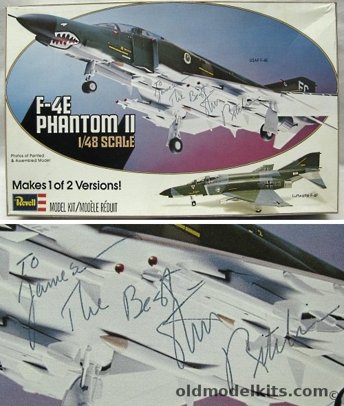 Revell 1/48 McDonnell-Douglas F-4E or F-4F Phantom II - USAF or JG74 Luftwaffe - Signed by USAF Ace Steve Ritchie, H289 plastic model kit